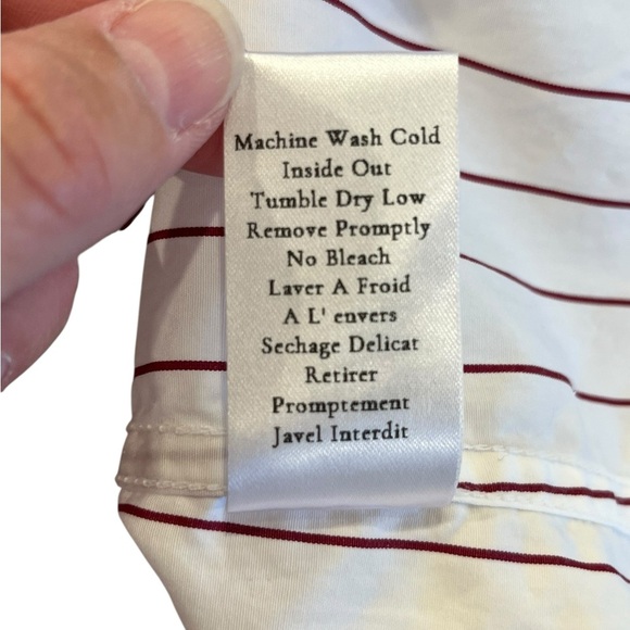 FRANK & EILEEN White/Red Striped Finbar Shirt - Picture 4 of 5